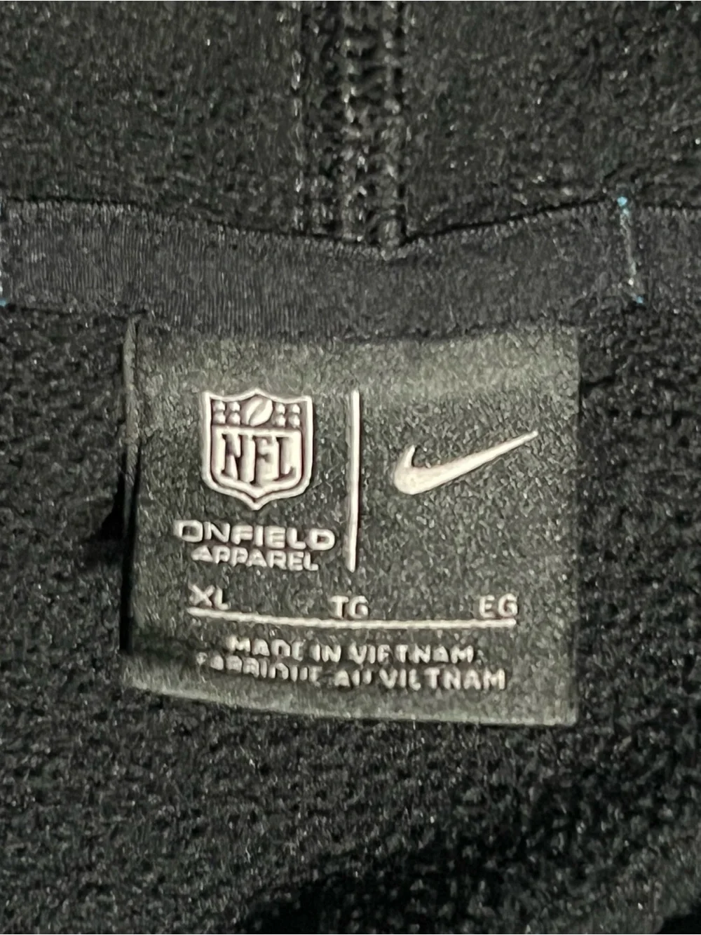 Nike NFL Onfield Carolina Panthers Black Pullover Hoodie
